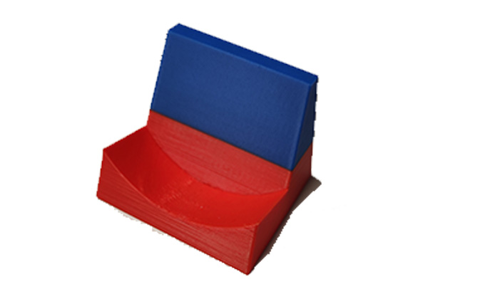 Porta-Puck rosso/blu